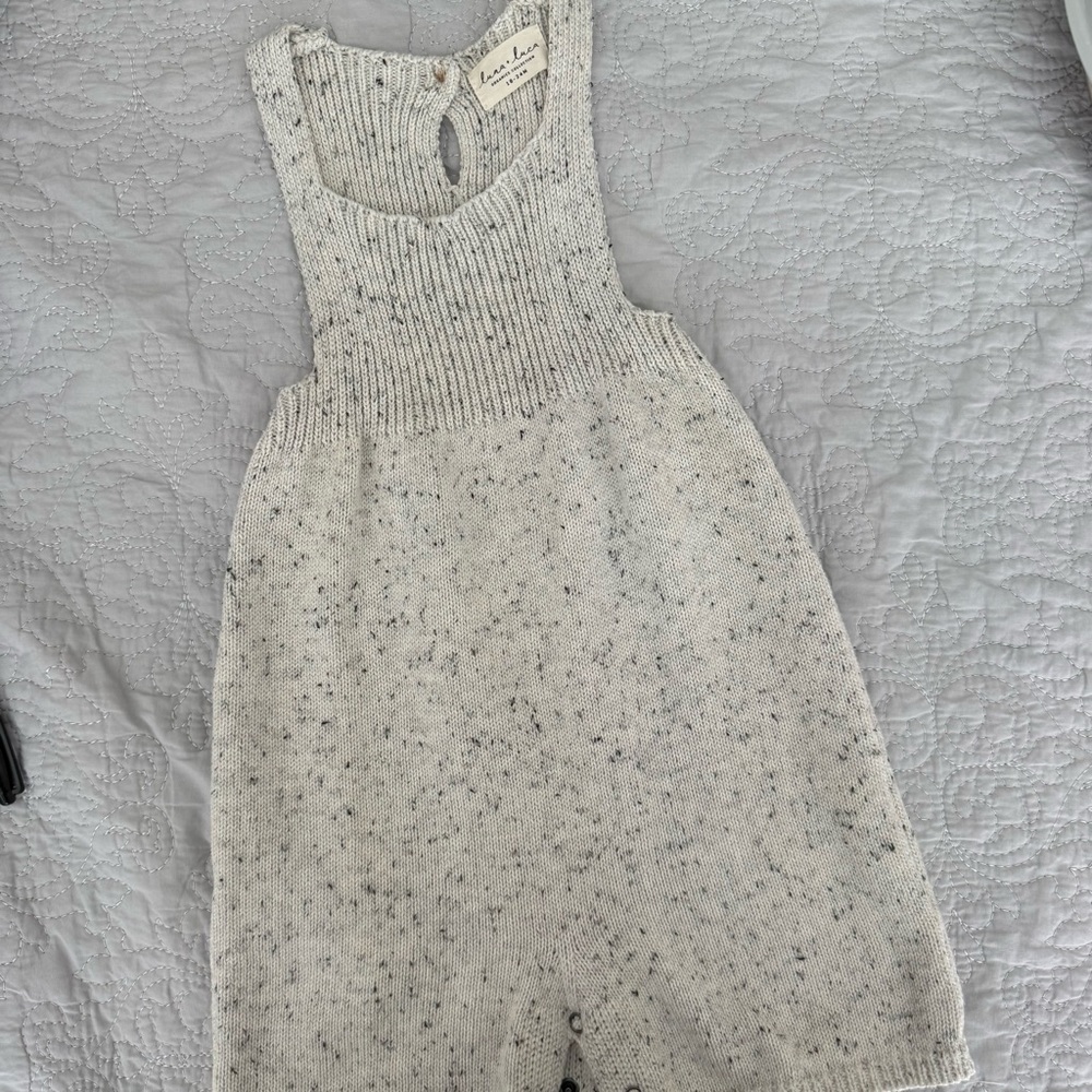 Luna + Luca Speckled Knit Sleeveless Romper
